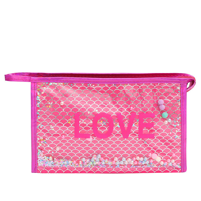 Wholesale Polyester Cosmetic Bags, Cartoon Storage Bags, Rolling Ball Cosmetic Bags