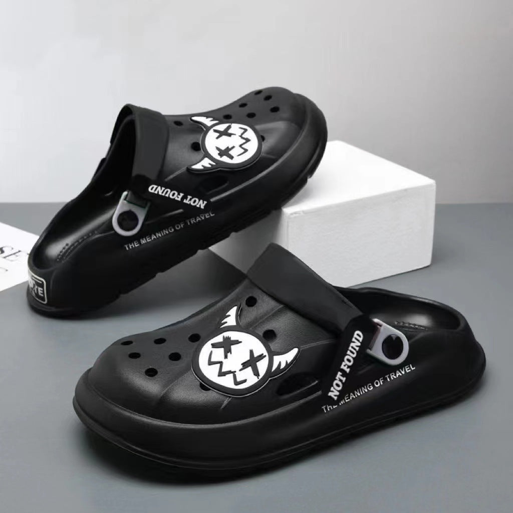 Wholesale Men's summer thick-soled casual sports non-slip soft-soled sandals outdoor dual-use drooping beach slippers