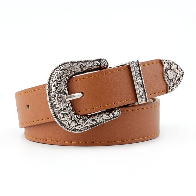 Wholesale Vintage Faux Leather Denim Belt
