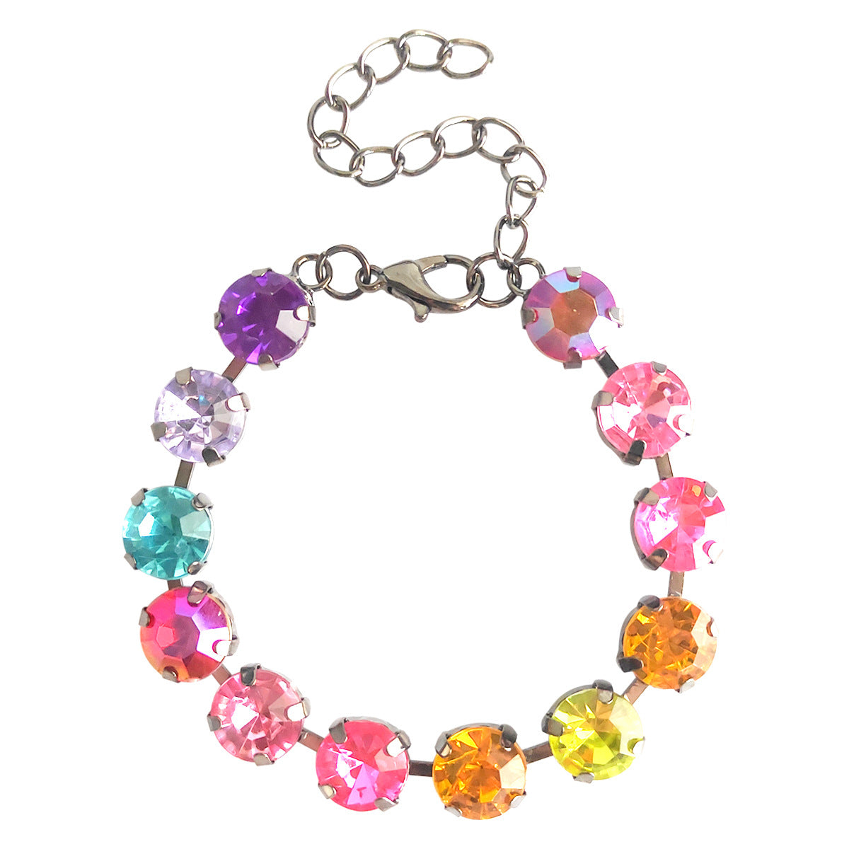 Wholesale Candy Color Inlaid Colorful Rhinestone Bracelet