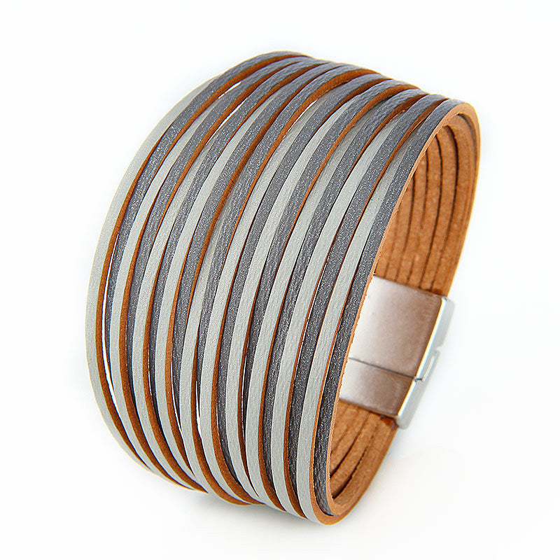 Wholesale Bohemian style multi-chain magnetic clasp bracelet