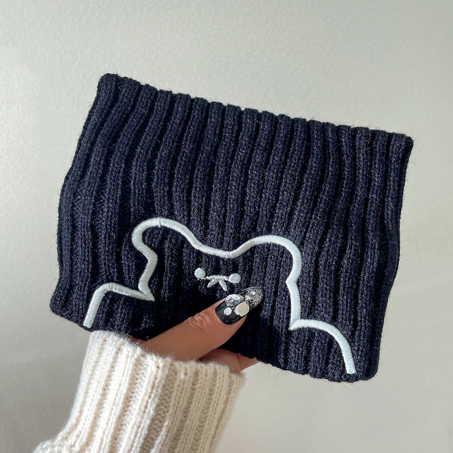 Wholesale 2023 Autumn and Winter Woolen Knitted Wide-brimmed Bear Headband