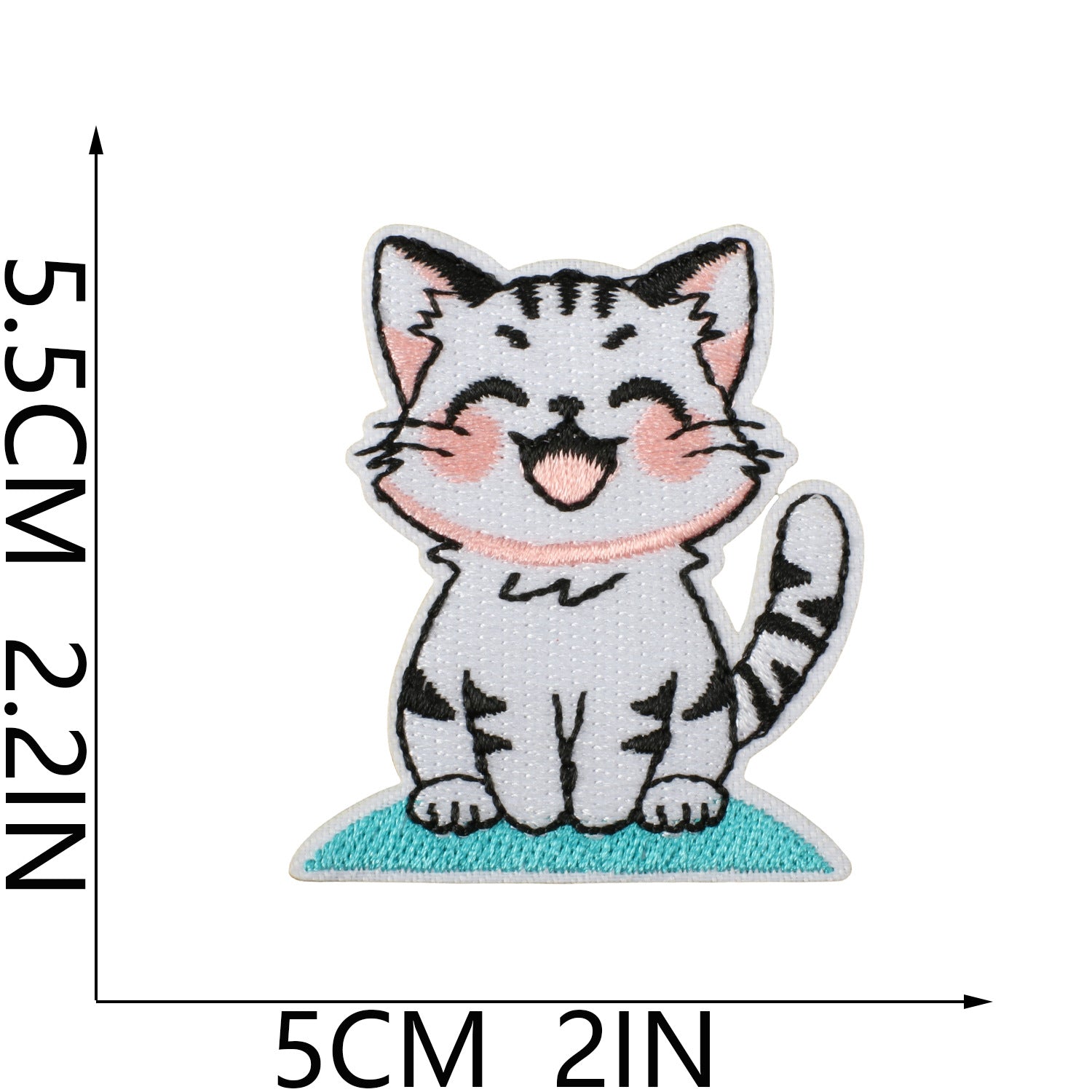 Wholesale Polyester Iron On Embroidery Patch Cat Party Cartoon Kitten Decorative Accent For Clothing Everyday Use
