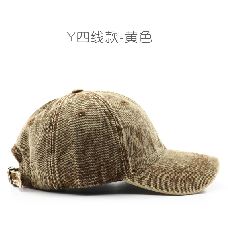 Wholesale Autumn/Winter Personalized Retro Solid Color Light Plate Denim Outdoor Sunshade Duck Tongue Hat