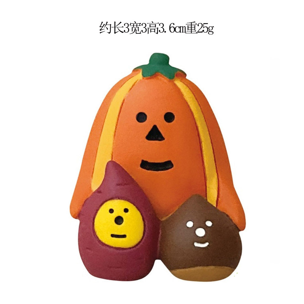 Wholesale Japanese ZAKKA Cat Resin Figurine  King Pumpkin Home Decor