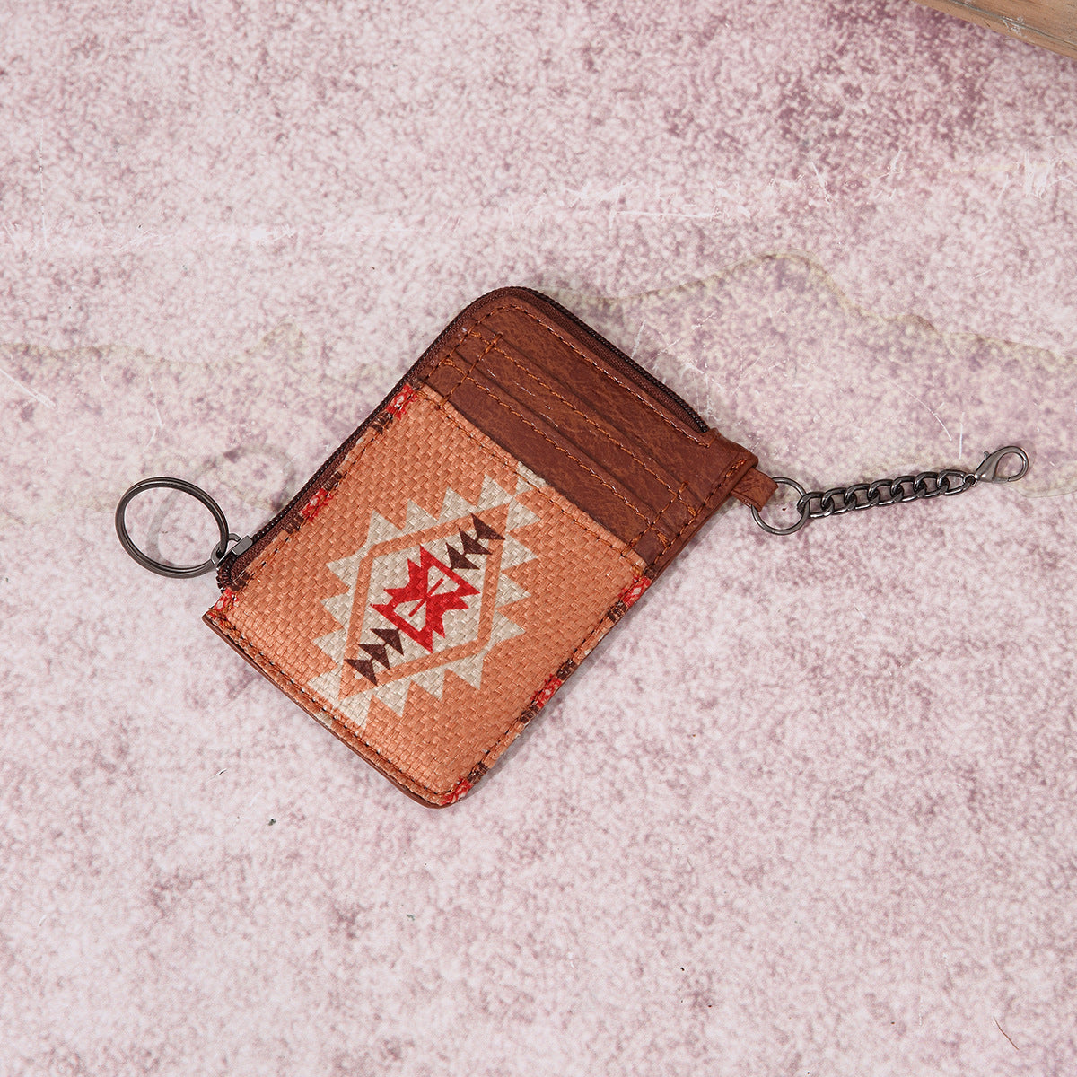 Wholesale Aztec Retro Cotton Linen Western Wallet Bohemian Card Bag Clutch