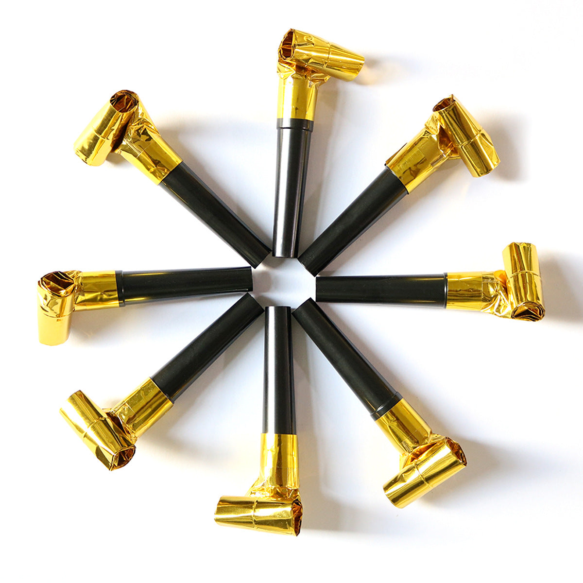 Wholesale 100/PACK 6.5cm Paper Dragon Horn Hot Stamping Blowing Roll Plastic Props