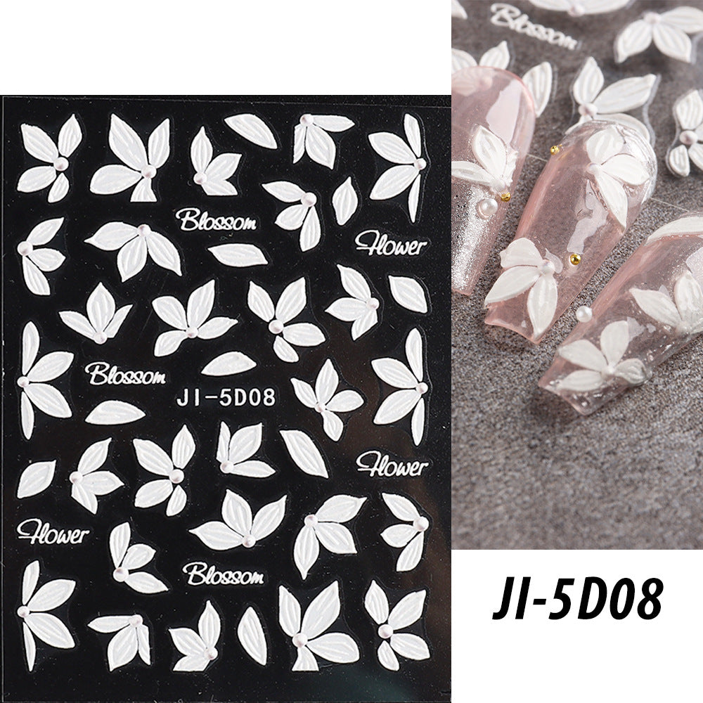 Wholesale 3pcs 5D nail art stickers