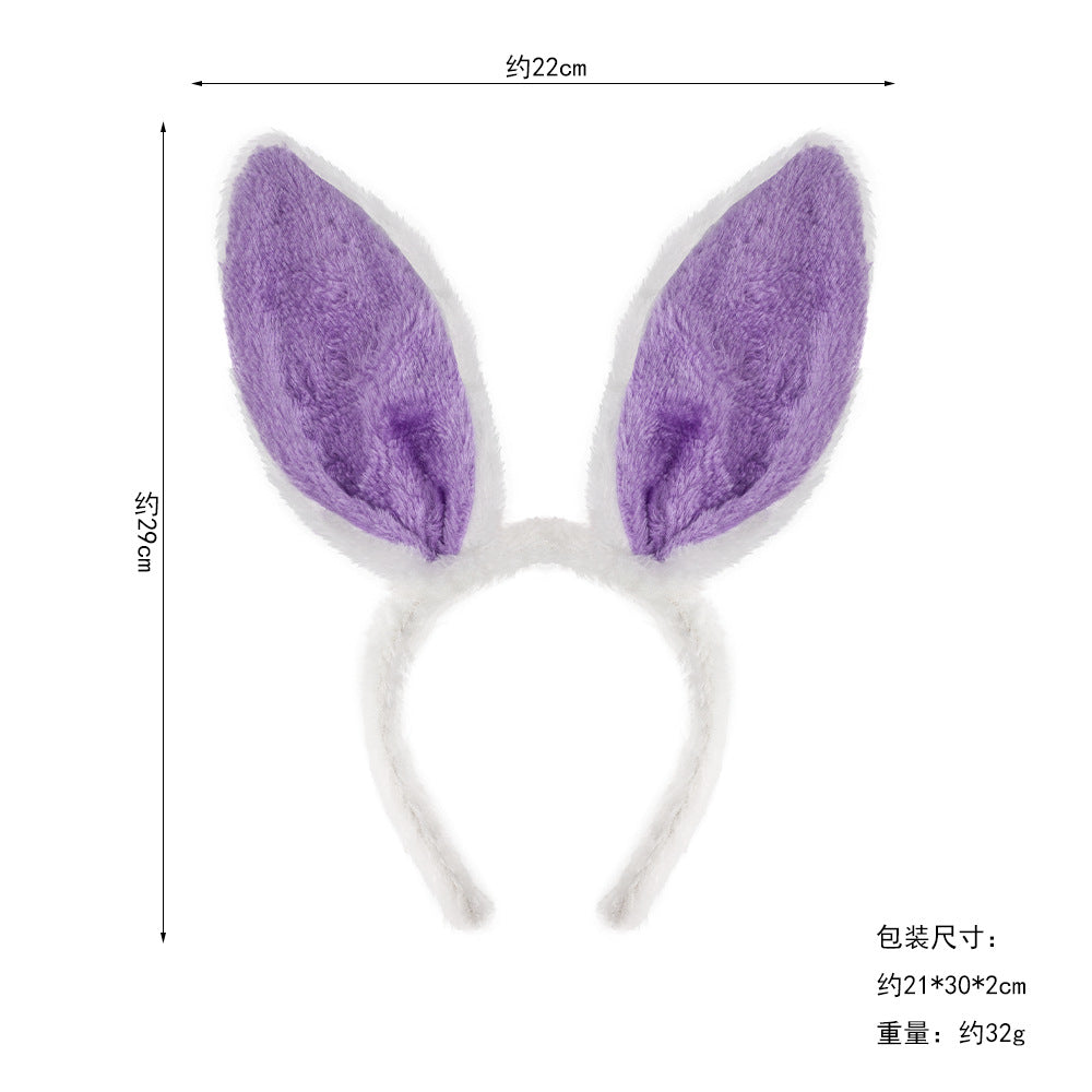 Wholesale Halloween Women Children's Performance Props Easter Cute Plush Rabbit Ear Headwear