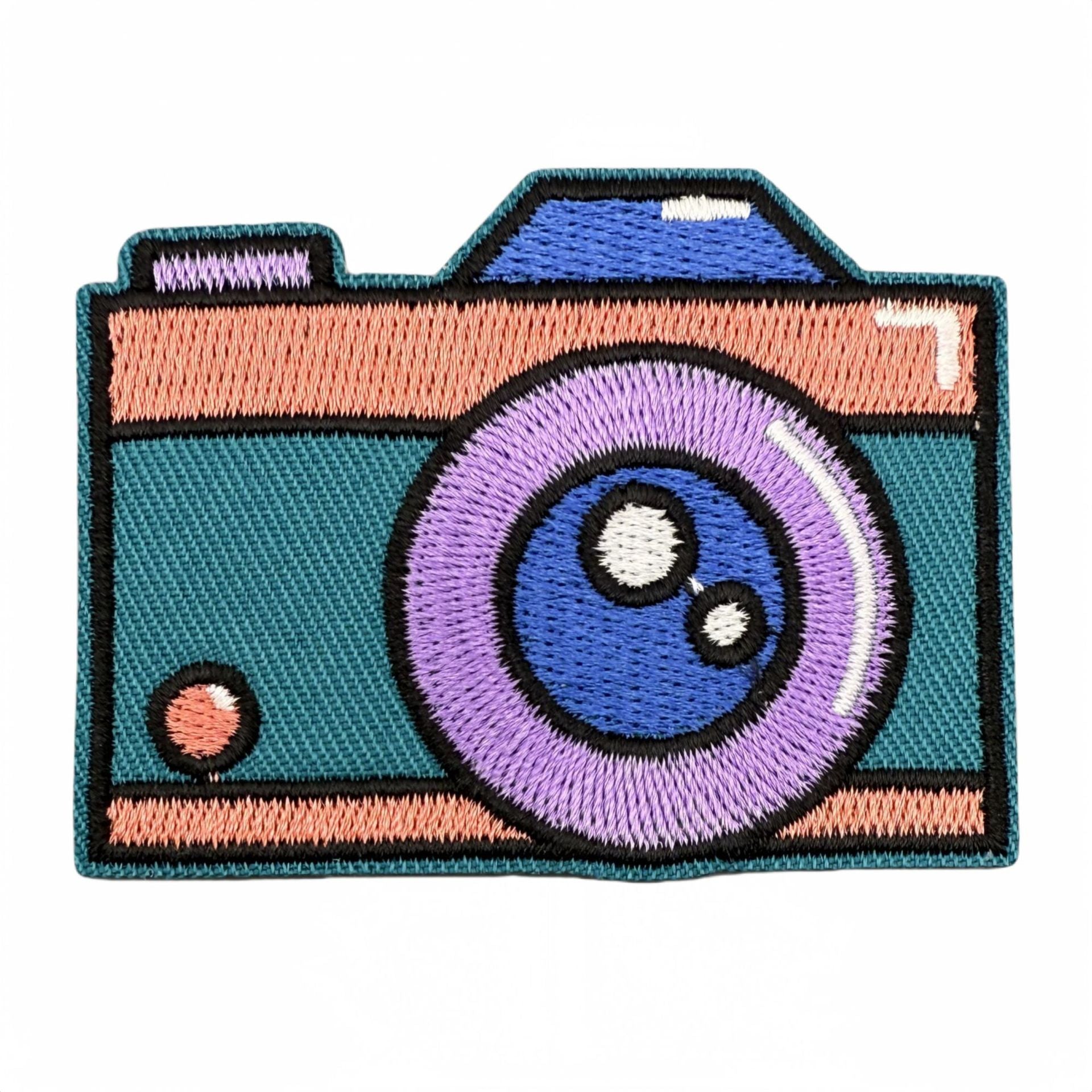 Wholesale Trendy Cartoon Camera Embroidered Iron On Patches For Clothing Decoration DIY Accessory