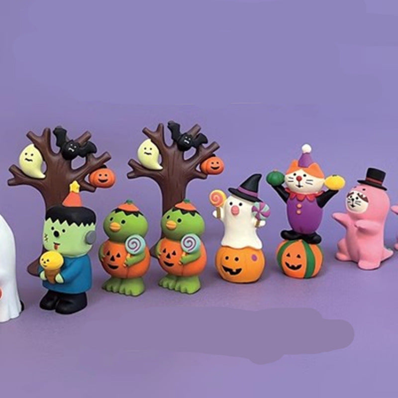 Wholesale Natural Resin  Cat Figurines Blind Box Miniature for Home Decor Gift
