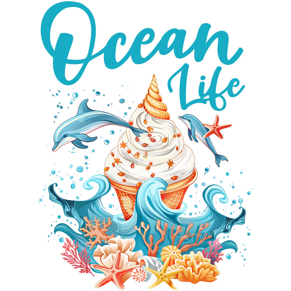 Wholesale 10pcs Summer Tropical Ice Cream UV DTF Ready to Press Transfers Wraps