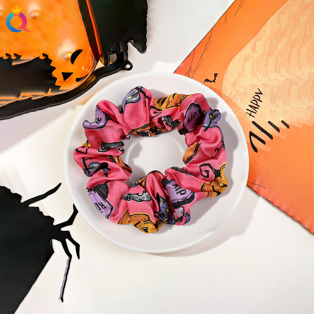 Wholesale Halloween Pumpkin Skull Personality Festive Hair Tie