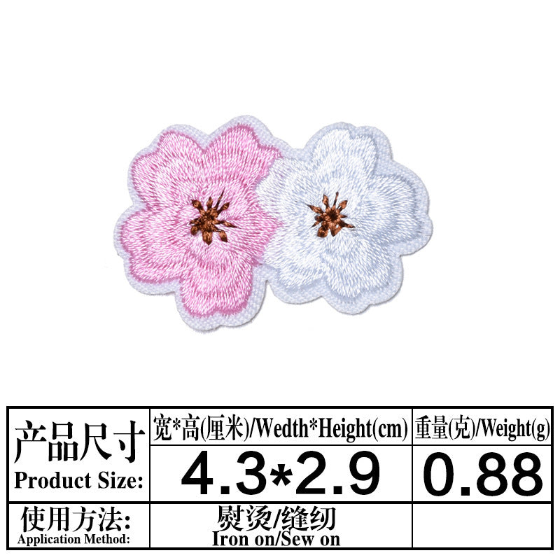Wholesale Floral Embroidered Cloth Patches Set Of 8 For Clothing Decoration And DIY