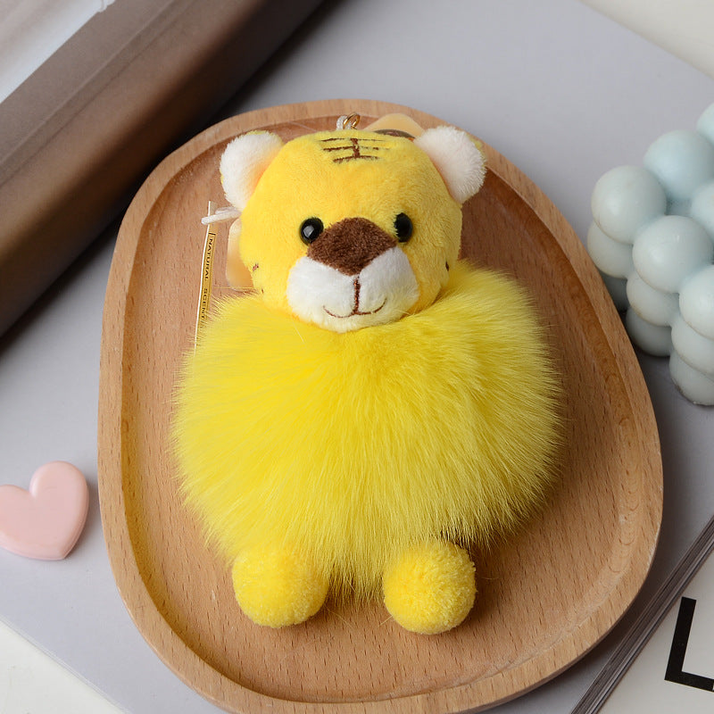 Wholesale Little Tiger Fur Keychains