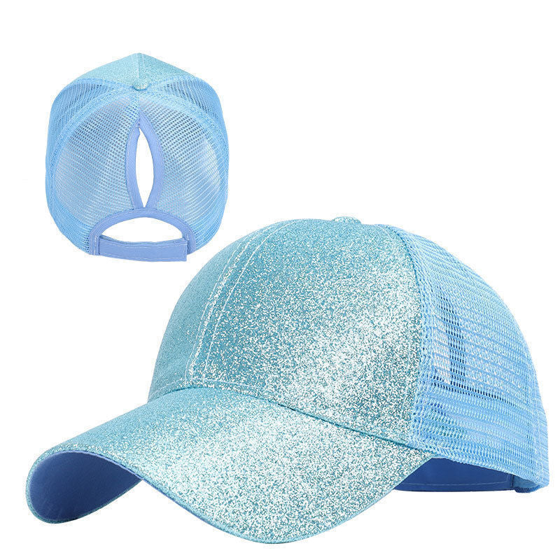 Wholesale Ponytail Sunscreen Fashion Hollow Mesh Baseball Cap
