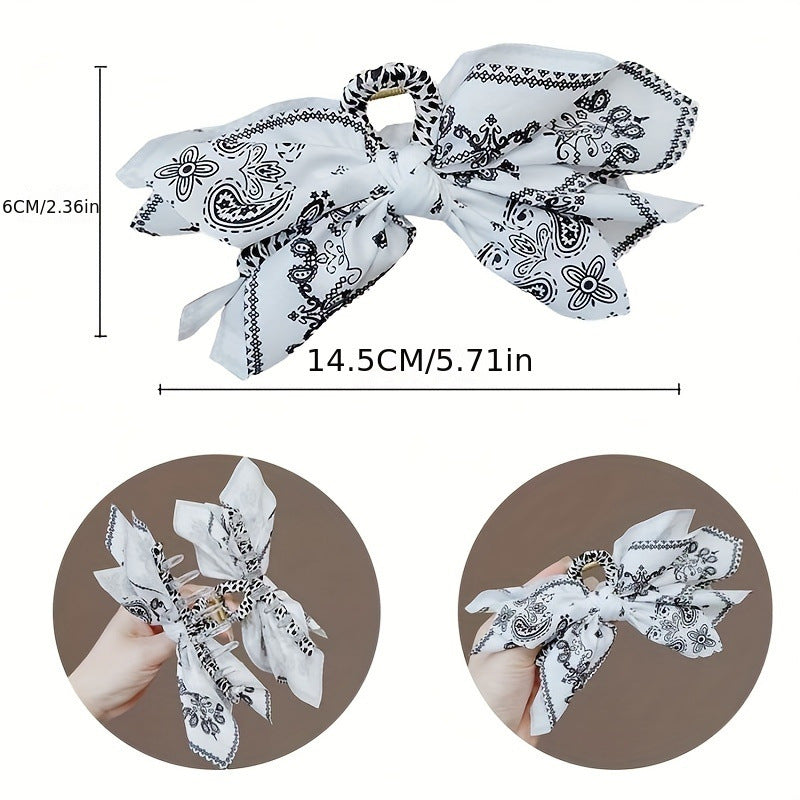 Wholesale Double-sided cashew flower bow hairpin heart clip