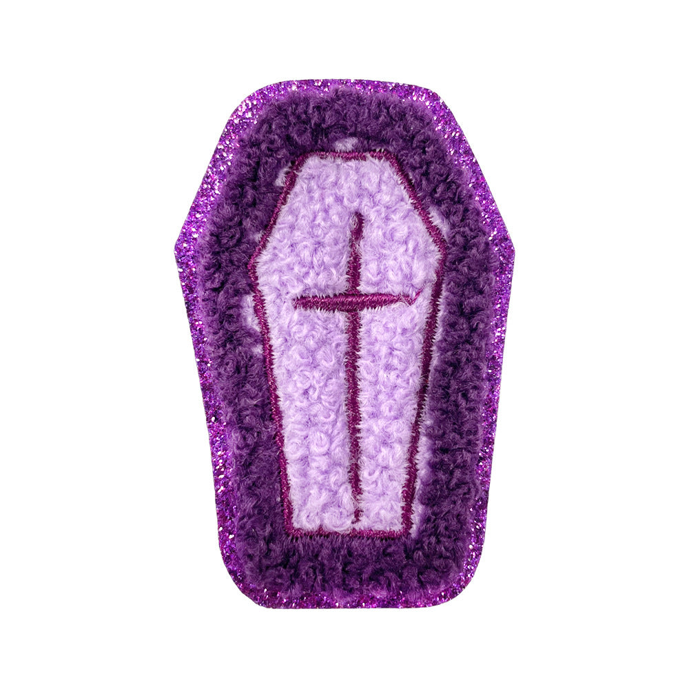 Wholesale Embroidered  Iron On Patches 15 Pcs Cartoon Ghost Pumpkin Skeleton Mushroom Designs For Clothing DIY Party