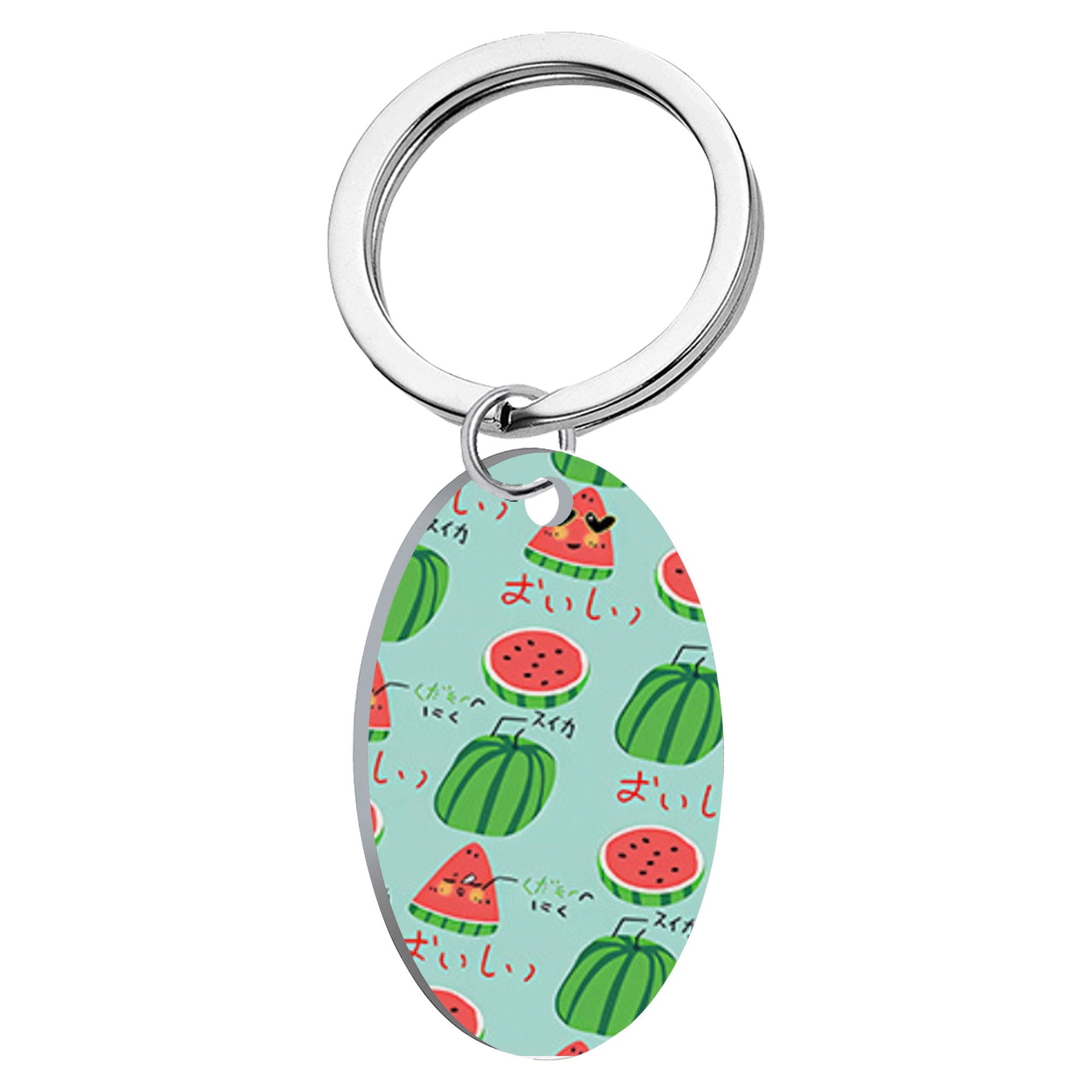 Wholesale Oil Painting Flower Stainless Steel Keychains