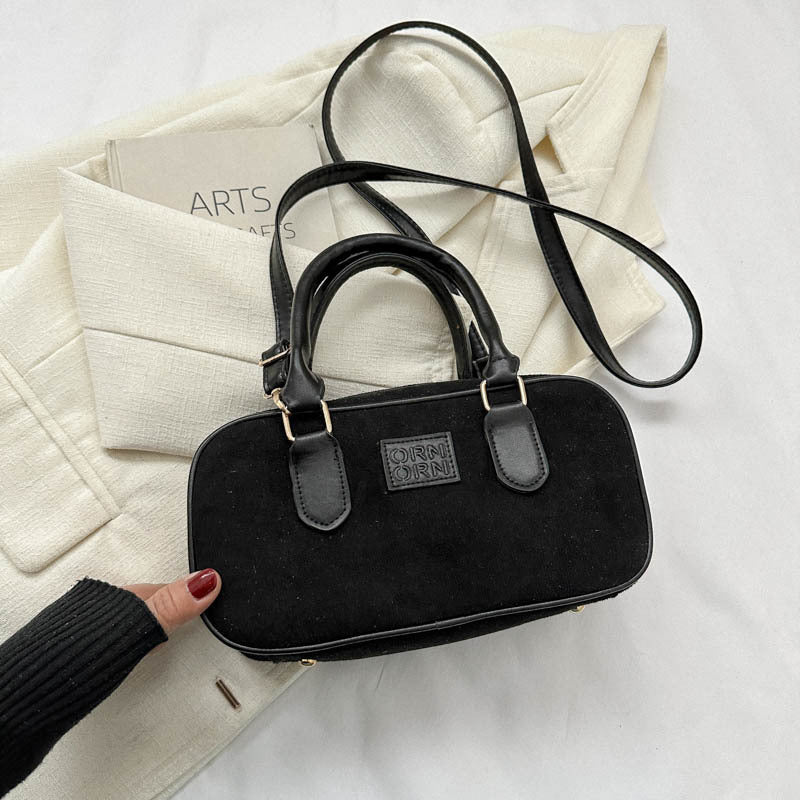 Wholesale retro matte texture handbag versatile shoulder synthetic leather crossbody bag
