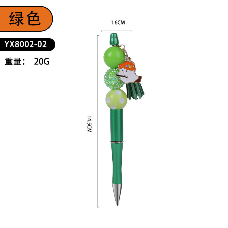 Wholesale Halloween Tassel Handmade Metal Bead Pen Ballpoint Pen