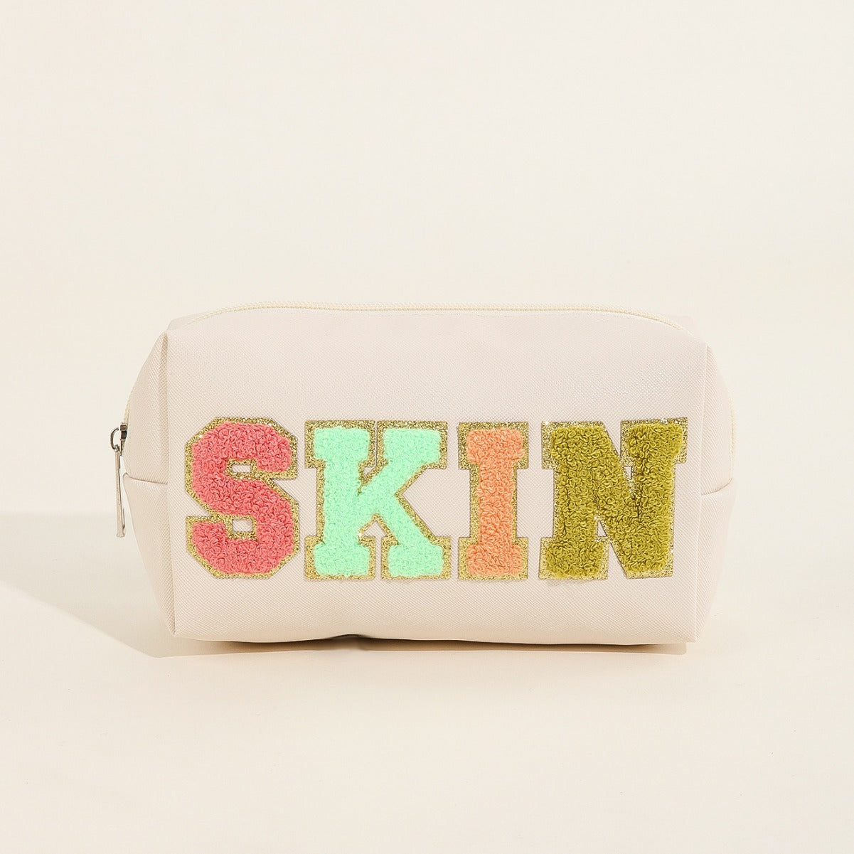 Wholesale Towel PU Embroidered Letter Cloth Sticker Waterproof Storage Bag