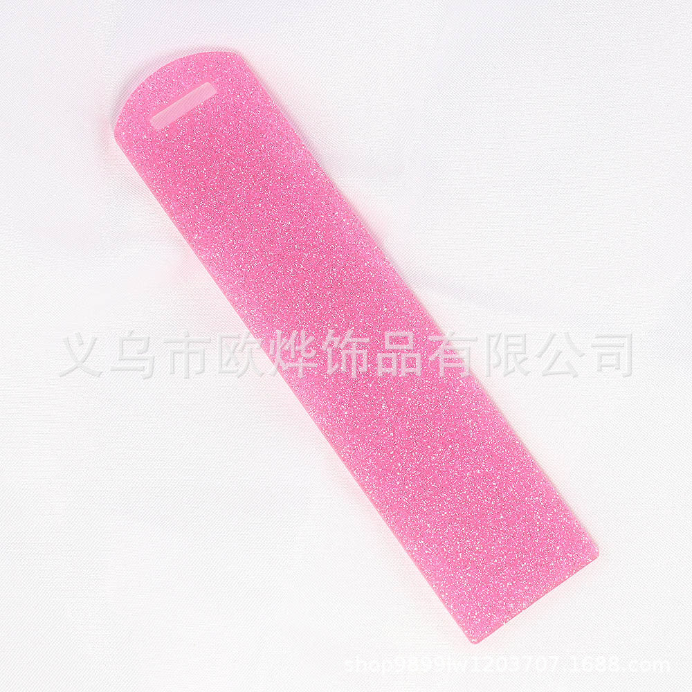 Wholesale 10pcs New Blank Glitter Acrylic Bookmark Di Pendant Card Bookmark