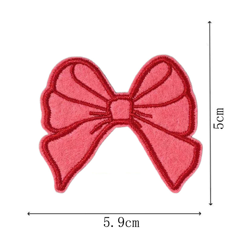 Wholesale Red diverse bow embroidery DIY Patches