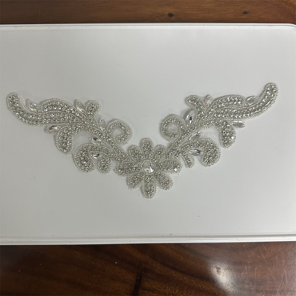 Wholesale Multi colored glass diamond flower water diamond DIY Patches