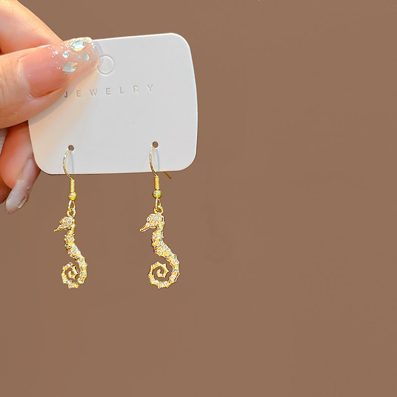 Wholesale ins personality retro French flower heart earrings