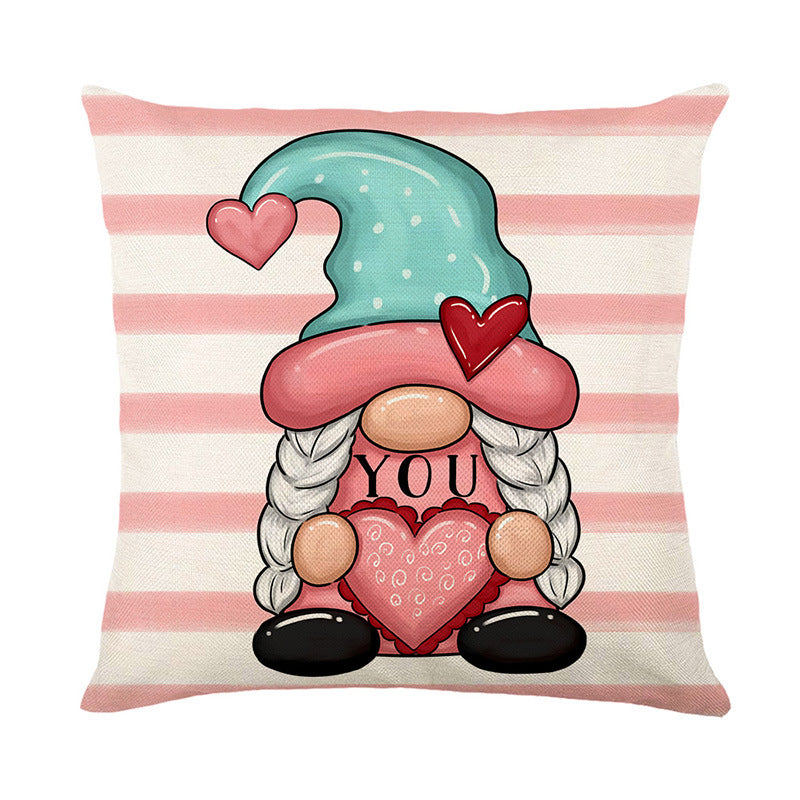 Wholesale Valentine's Day Letter Striped Printed Polyester Pillow Covers