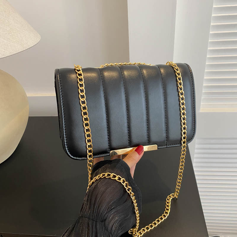 Wholesale Fashion Simple Texture Embroidery Chain Stylish Versatile Handbag