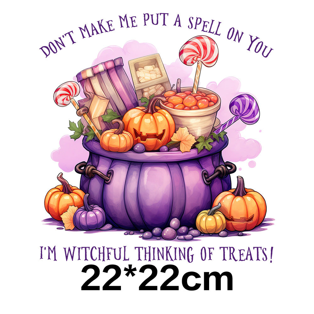 Wholesale 10pcs Pumpkin Witch Halloween UV DTF Ready to Press Transfers Wraps