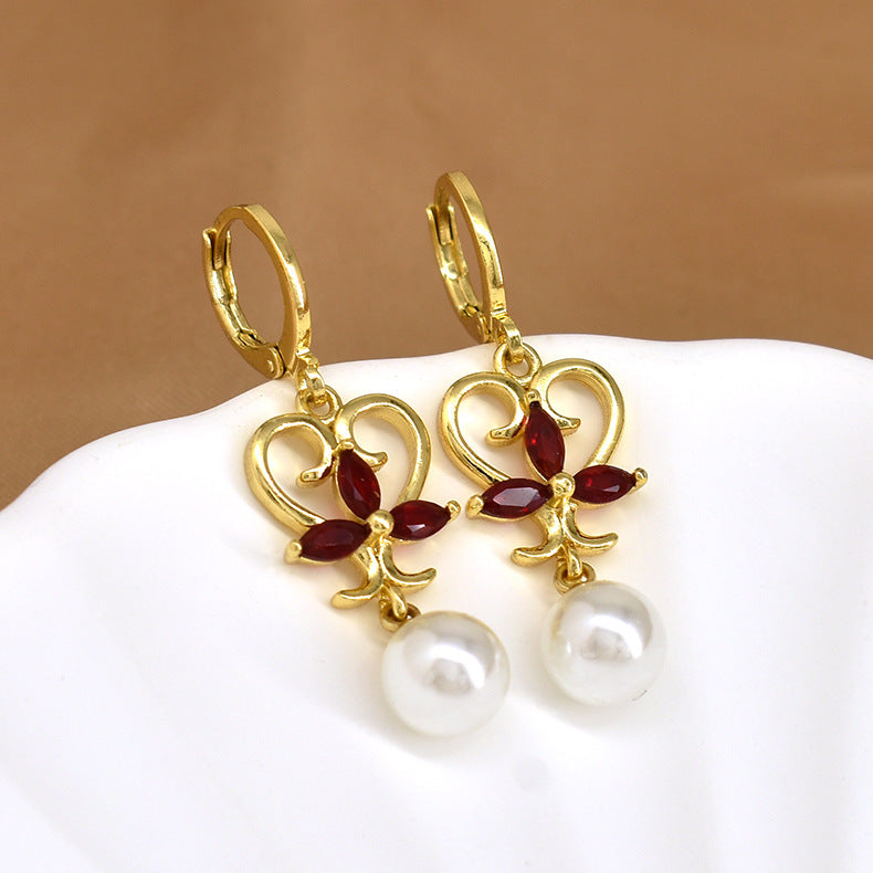 Wholesale Personality Fashion Pearl Tassel Earrings