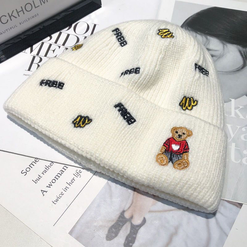 Wholesale Bear Fashion Trend Warm Earmuffs Cute Winter Beanie