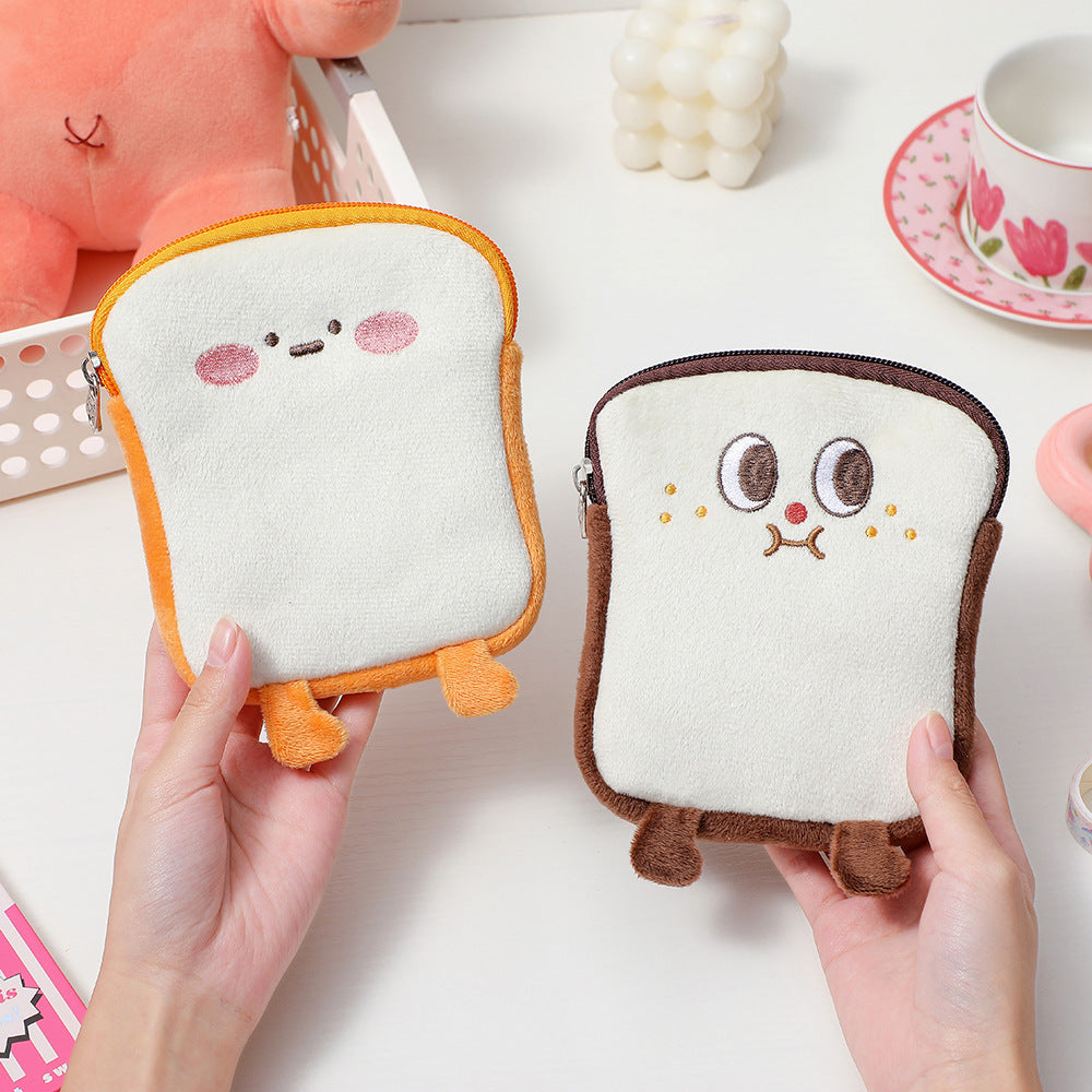 Wholesale Cartoon Toast Plush Coin Purse