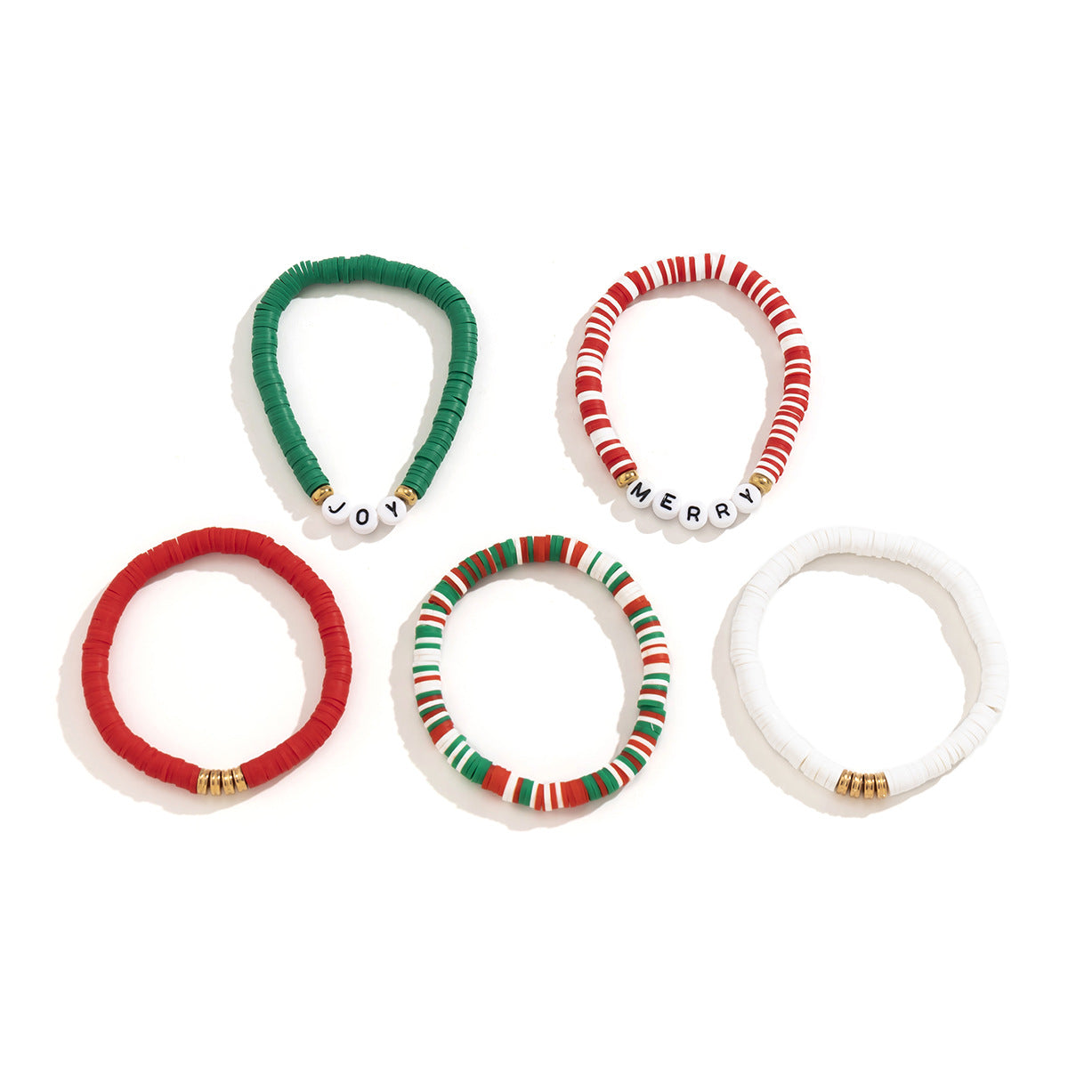 Wholesale Creative Color Letters Christmas Resin Bracelet