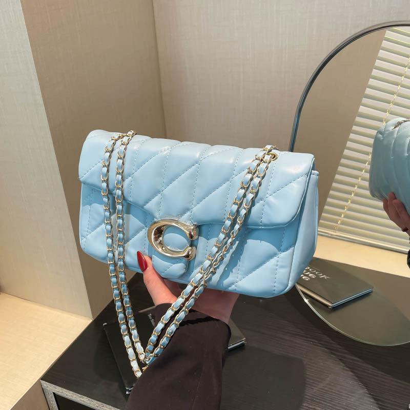 Wholesale Diamond embroidery chain crossbody bag small square bag underarm