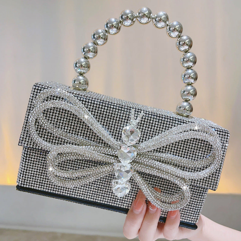 Wholesale Metallic Shiny Vintage Diamond Handbags