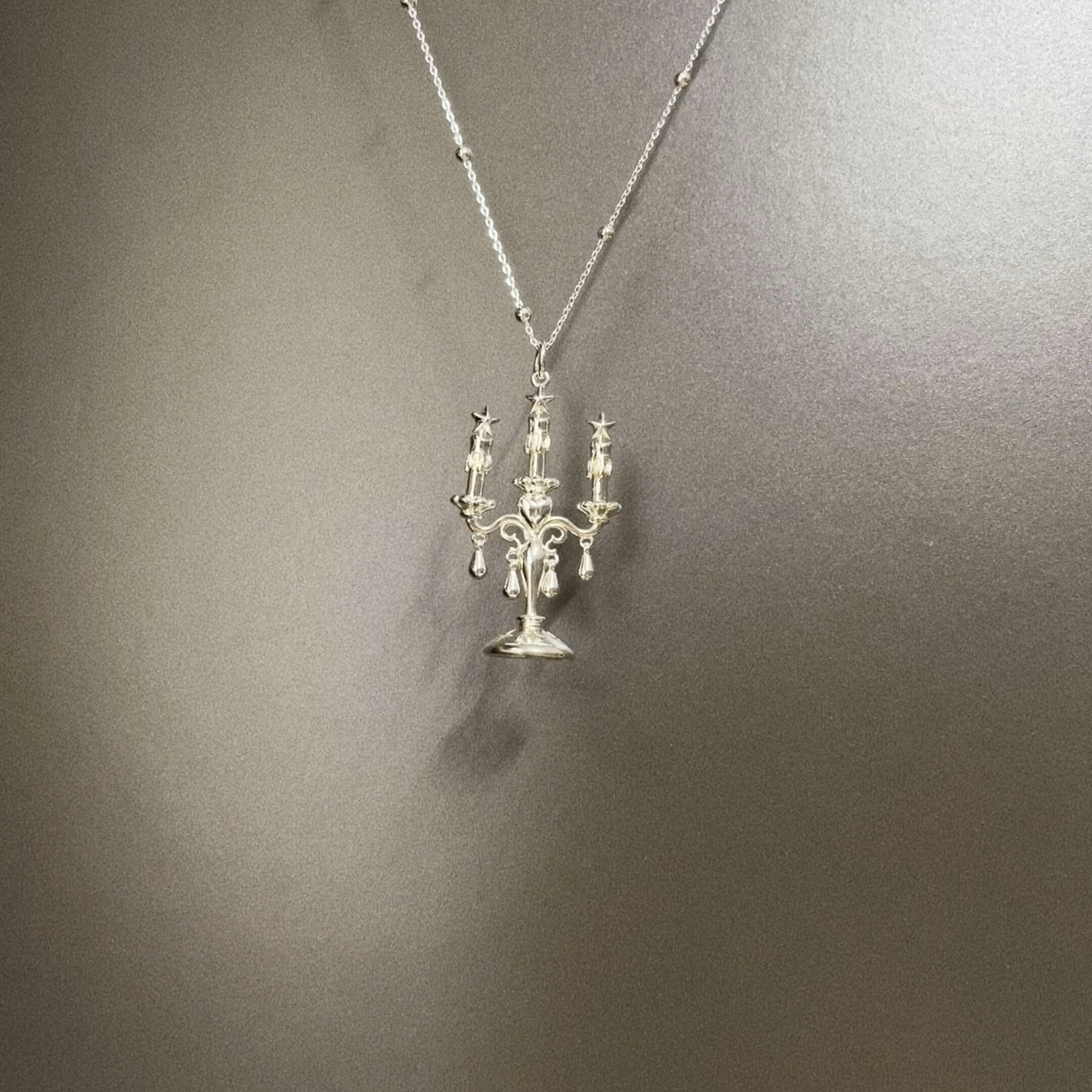 Wholesale Silver candlestick long sweater chain necklace