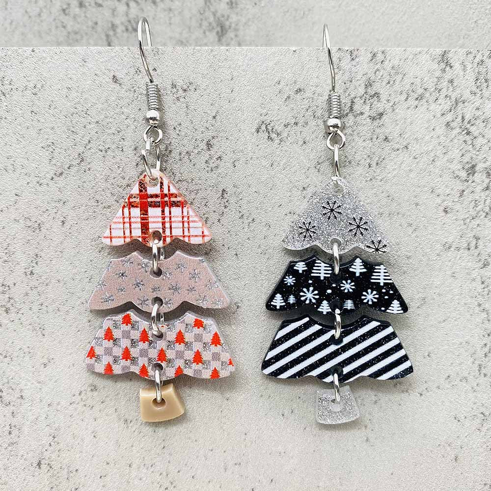 Wholesale New Christmas Earrings Stitched Acrylic Earrings Gift