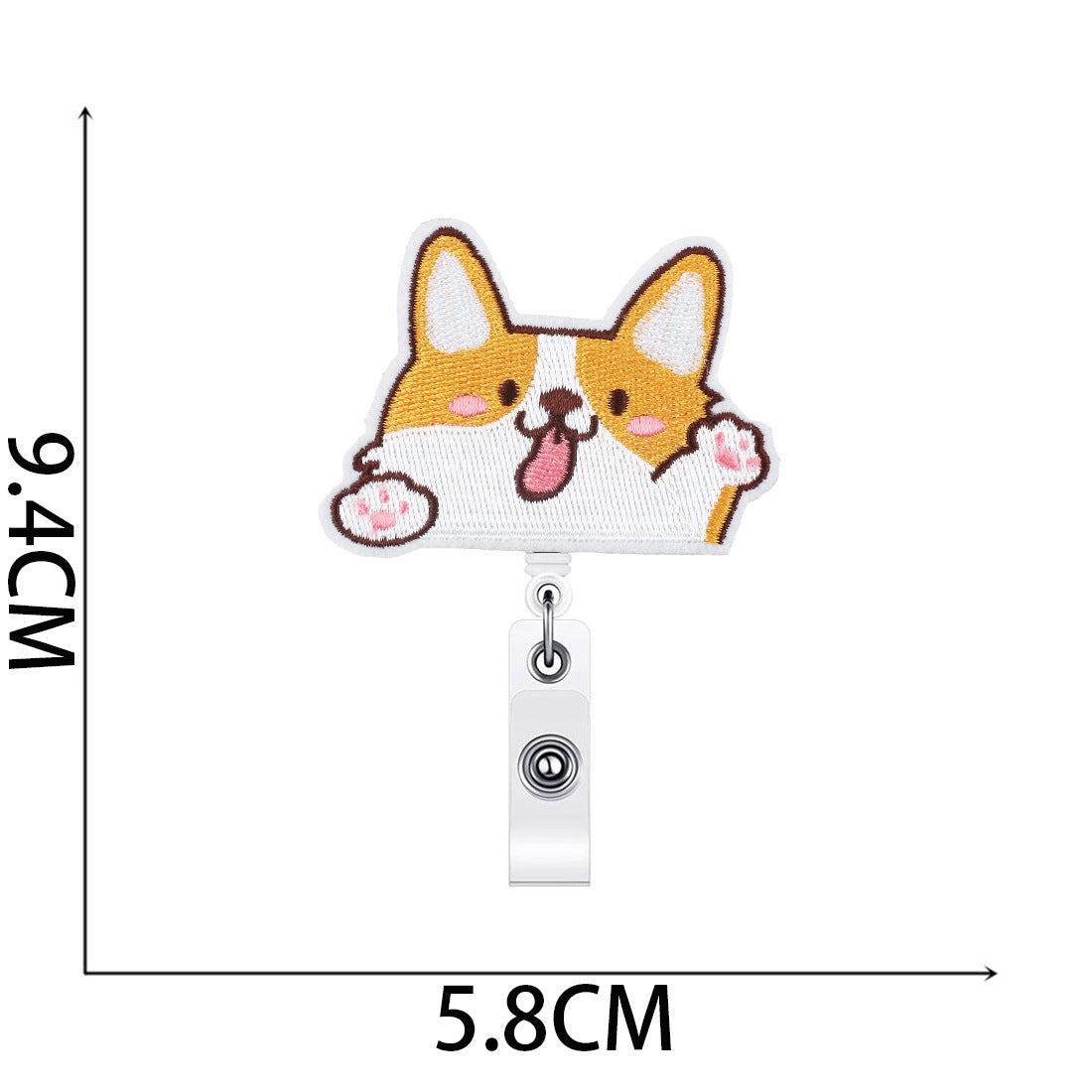 Wholesale Chai Dog Easy Pull Buckle Embroidered Cloth Sticker