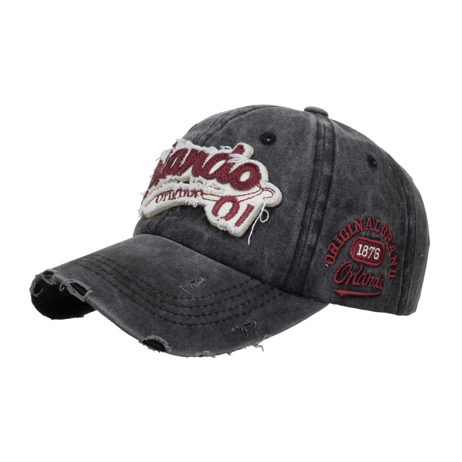 Wholesale Water wave dot diamond denim baseball cap