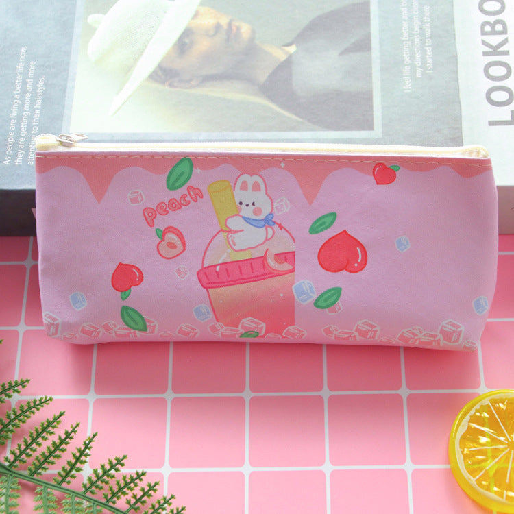 Wholesale Creative PU Leather Pencil Case Cartoon Bear Rabbit Pencil Case