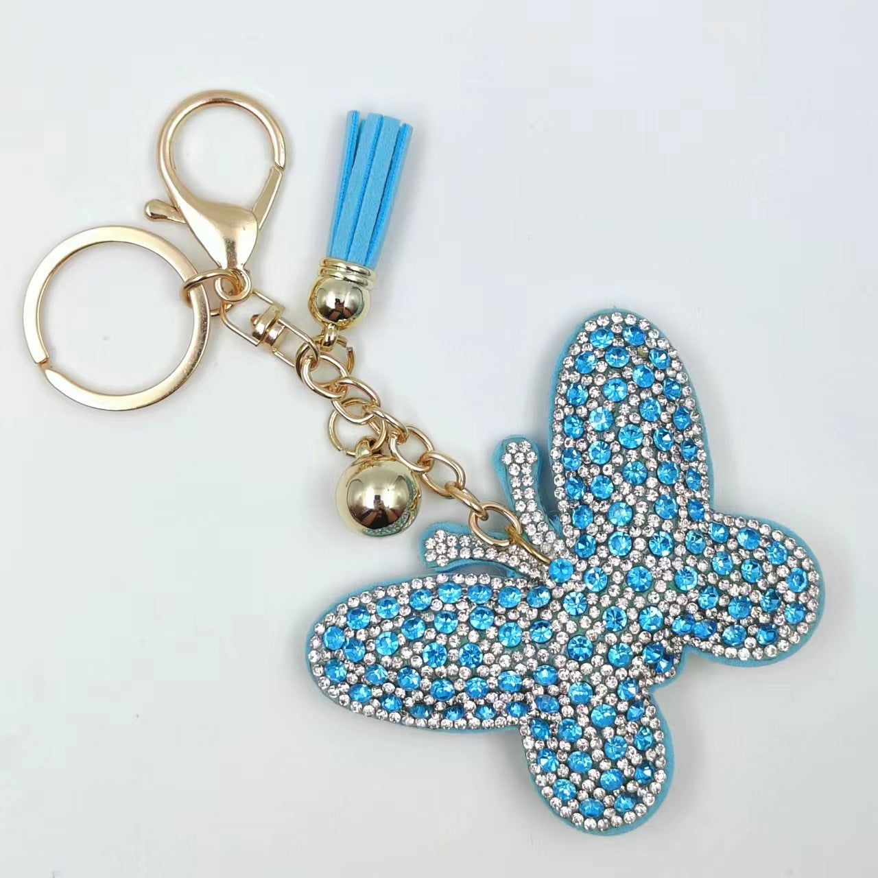 Wholesale Colorful butterfly creative pendant tassel keychain