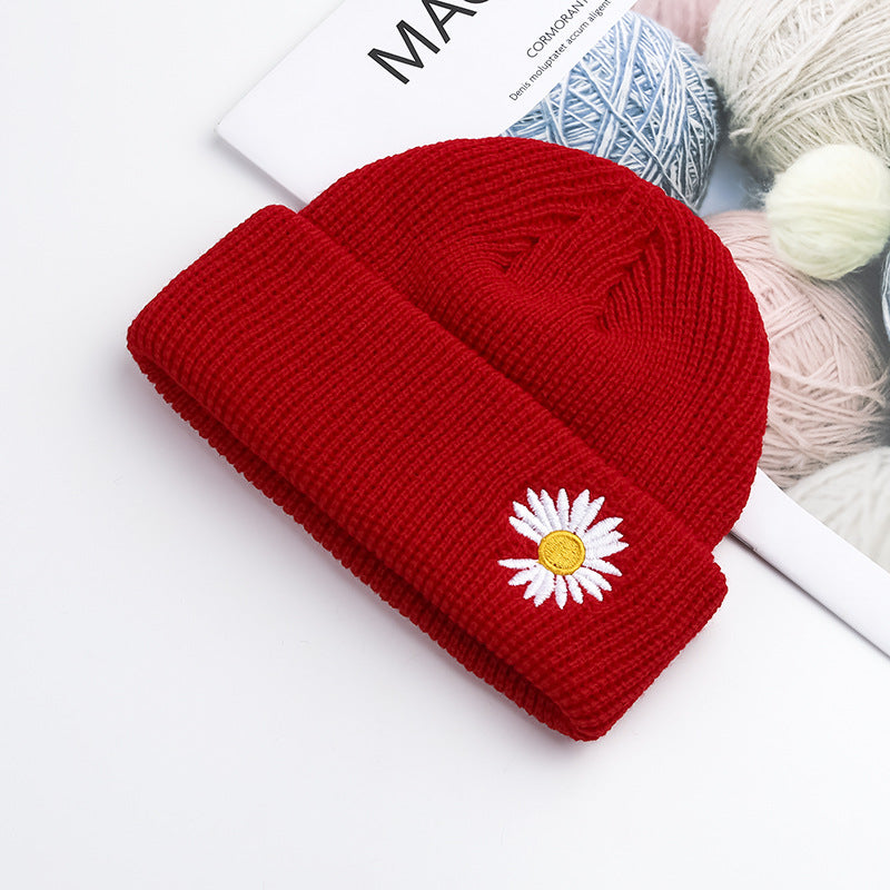 Wholesale Daisy Knitted Wool Cap