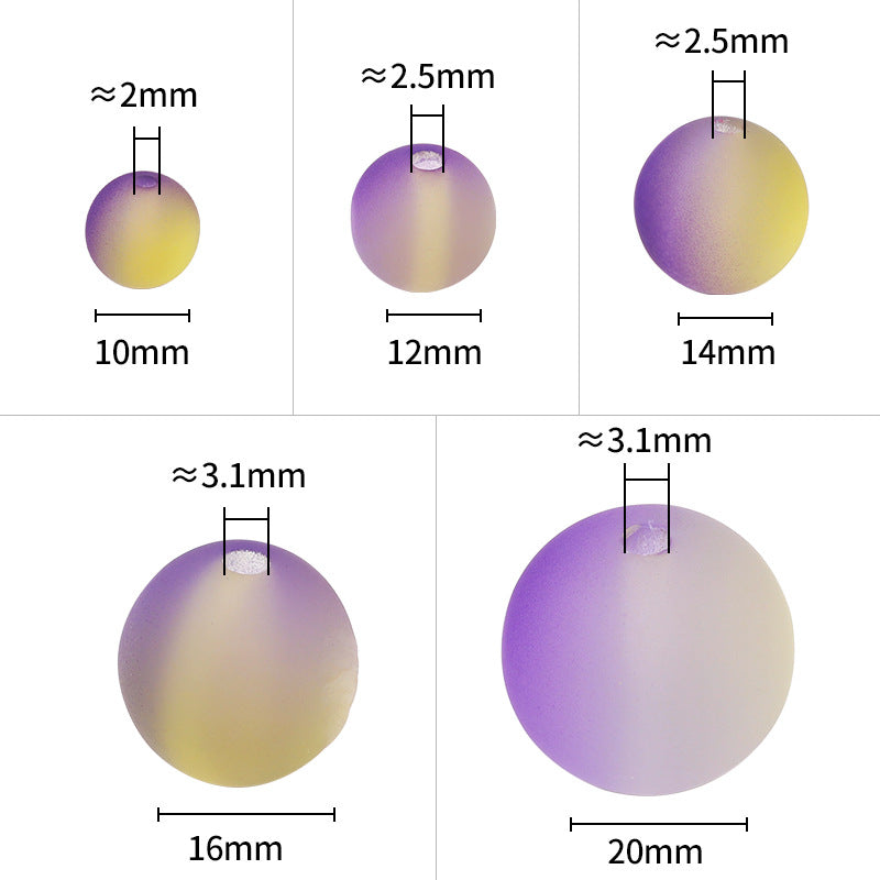 Wholesale 100pcs Matte Two-Color Resin Cat's Eye Beads