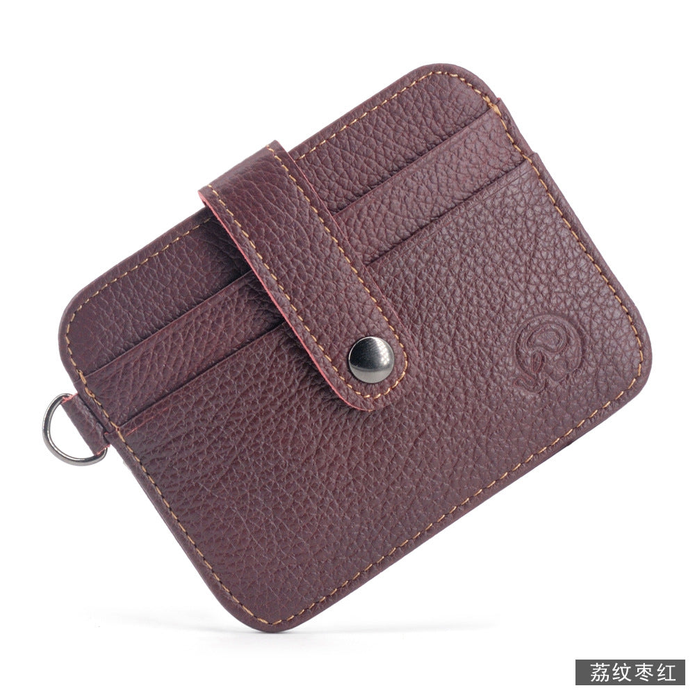 Wholesale First layer cowhide ID card holder men' s wallet