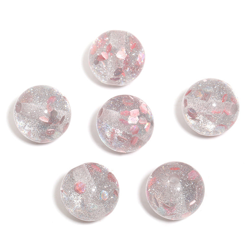 Wholesale 200pcs A variety of colorful sequins resin fine flash through hole beads