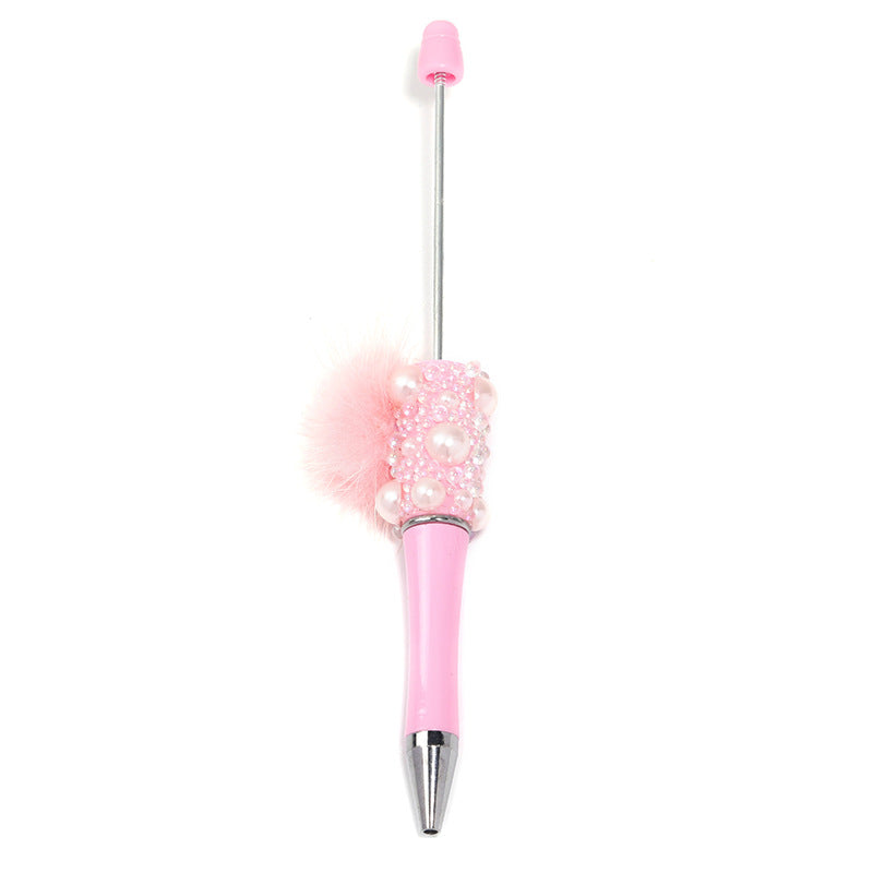 Wholesale 5pcs Creative Pearl Ball DIY Bead Sparkling Bubble Ball Spinning Ballpoint Pen